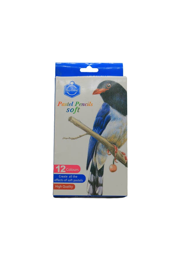 Pack Of 12 Soft Pastel Pencils No.Tb-1020 Multicolour - Image 1