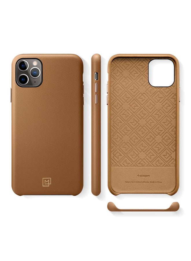 Spigen iPhone 11 Pro MAX La Manon Calin PU Leather cover / case Camel Brown - Image 4