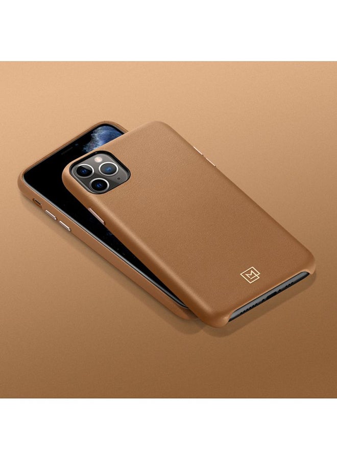 Spigen iPhone 11 Pro MAX La Manon Calin PU Leather cover / case Camel Brown - Image 5