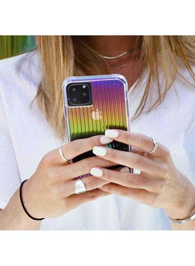 كايس مايت غطاء حماية جيمو لهاتف أبل آيفون 11 برو قزحي الألوان مع نمط تجاويف - Image 2