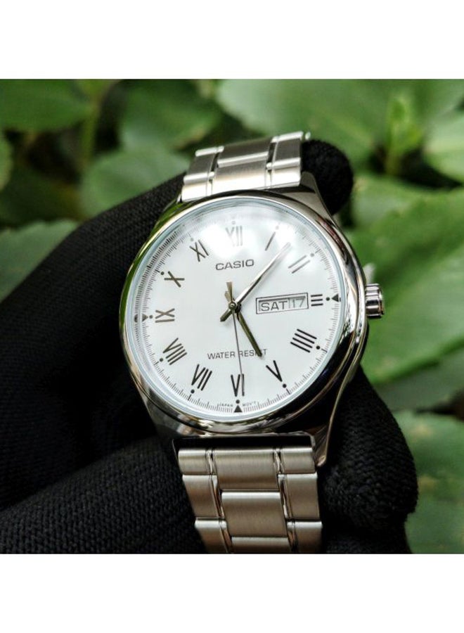 CASIO - Men's Enticer Analog Watch MTP-V006D-7BUDF - 45 mm - Silver - Image 1