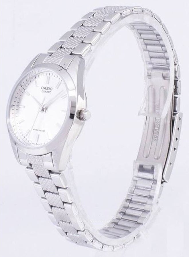 CASIO Women's Water Resistant Analog Watch LTP-1274D-7ADF - 33 mm - Silver - Image 5