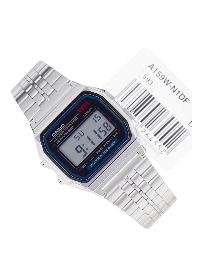 CASIO Men's Water Resistant Digital Watch A159WA-N1DF - 33 mm - Silver  - Image 5