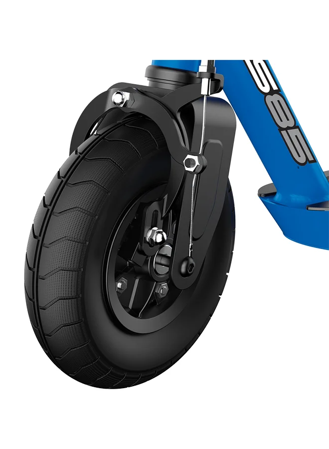 ريزر سكوتر كهربائي Razor Power core S85، سرعة تصل إلى 16 كم/ساعة، بطارية قابلة لإعادة الشحن 12 فولت، إطار أمامي هوائي مقاس 8 بوصات، فرامل خلفية، إطار فولاذي خفيف الوزن - أزرق 85.4 x 40 x 89سم
