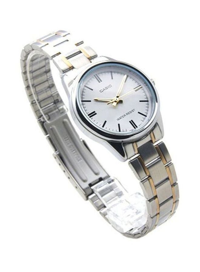 CASIO Women's Stainless Steel Quartz Analog Watch LTP-V005SG-7AUDF - 28 mm - Silver/Gold - Image 3