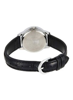 CASIO Women's Leather Quartz Analog Watch LTP-V004L-7AUDF - 30 mm - Black  - Image 2