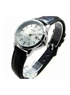 CASIO Women's Leather Quartz Analog Watch LTP-V004L-7AUDF - 30 mm - Black  - Image 4