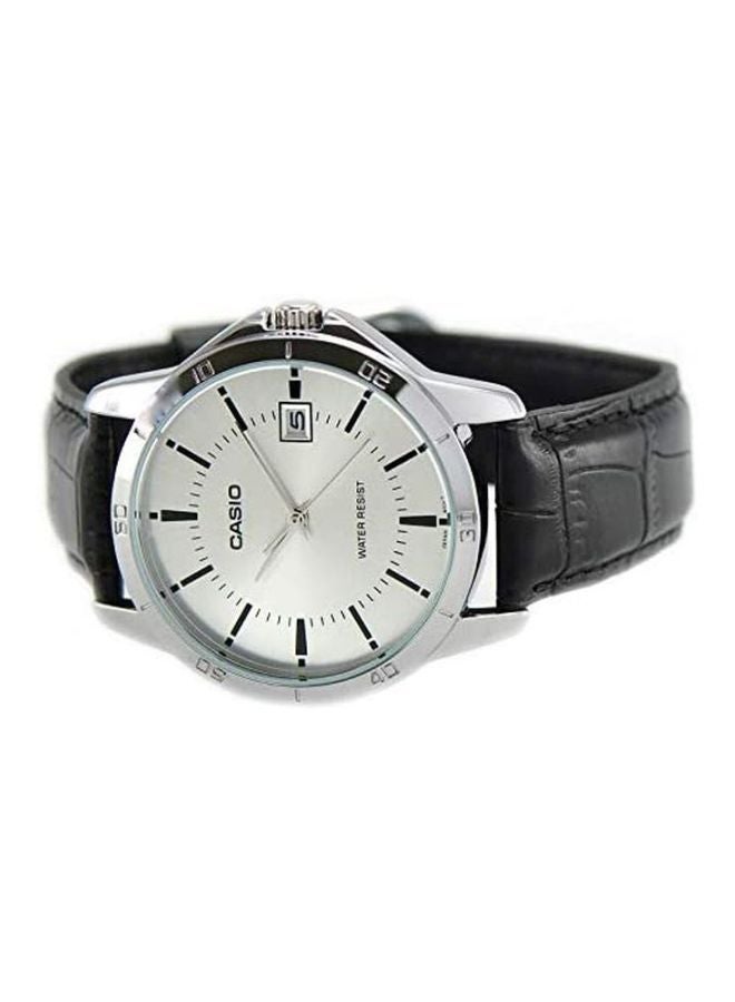 Leather Strap Couple Wrist Watch MTP/LTP-V004L-7AUDF