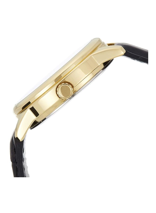 CASIO Men's Leather Analog Watch MTP-V002GL-7BUDF - 37 mm - Black - Image 3