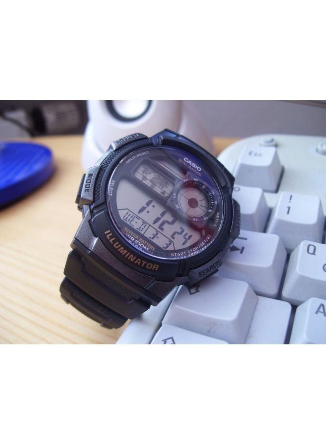 CASIO - Men's Youth Series Water Resistant Digital Watch AE-1000W-1AVDF - 44 mm - Black - Image 1