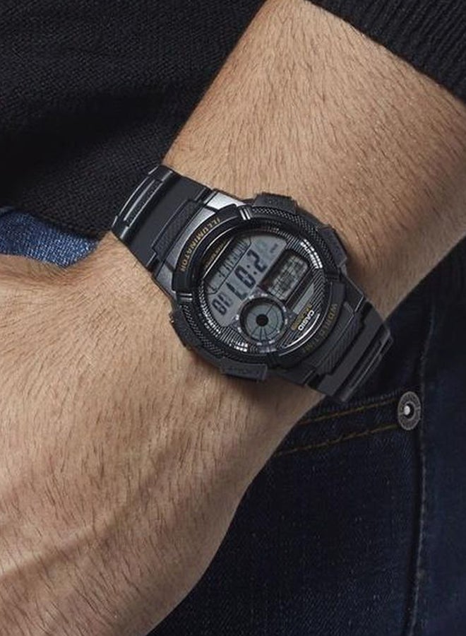 CASIO - Men's Youth Series Water Resistant Digital Watch AE-1000W-1AVDF - 44 mm - Black - Image 1