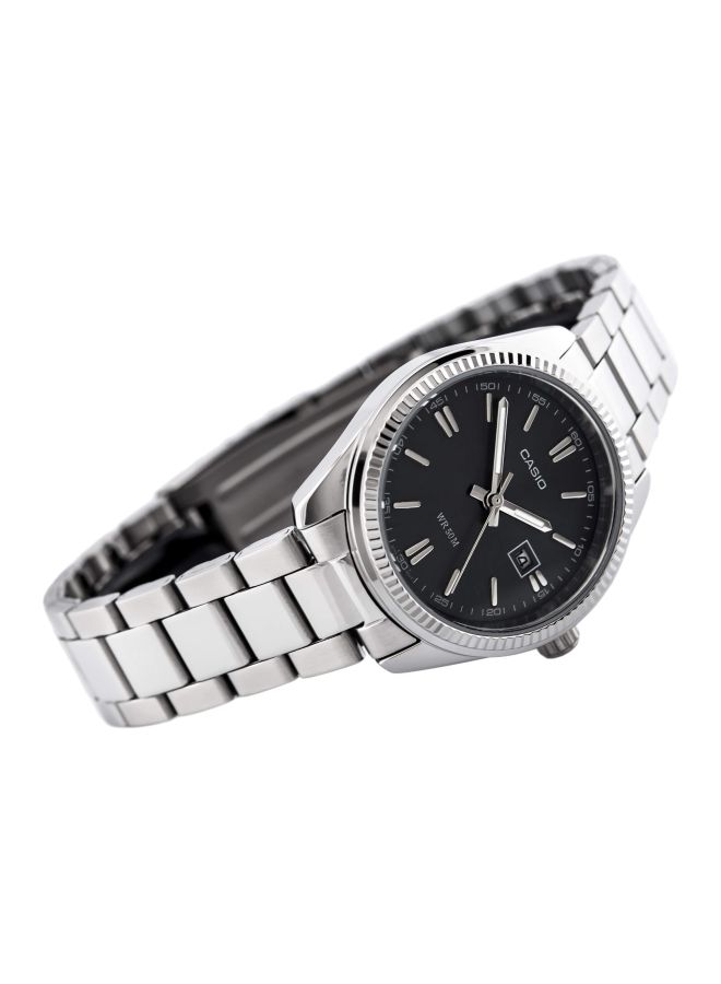 Men's Stainless Steel Analog Quartz Watch MTP-1302D-1A1VDF - 30 mm - Silver