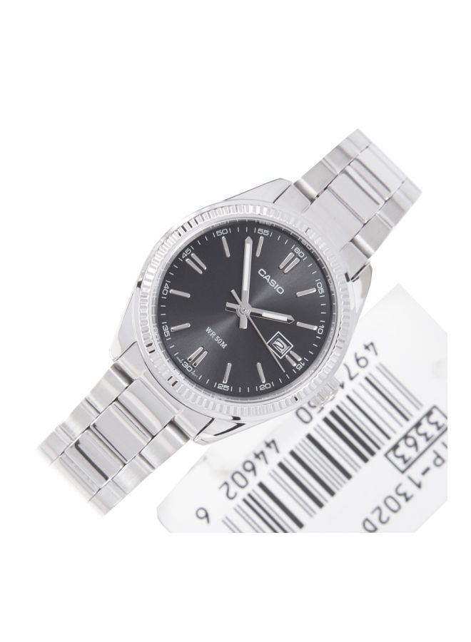 Men's Stainless Steel Analog Quartz Watch MTP-1302D-1A1VDF - 30 mm - Silver