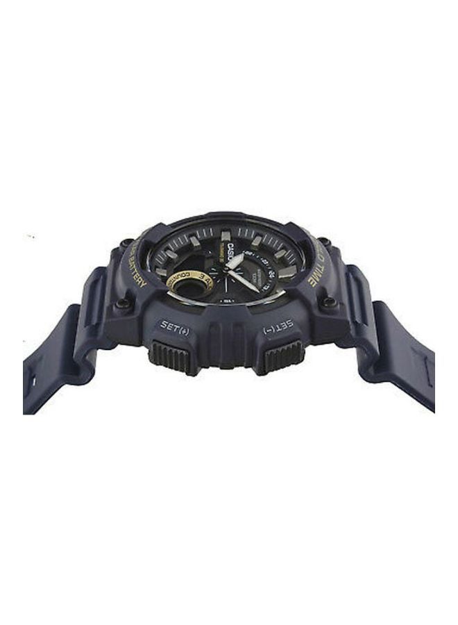 كاسيو ساعة يد شبابية بعقارب ورقمية مقاومة للماء طراز AEQ-110W-2AVEF - قياس 47 مم - لون أزرق للرجال - Image 3