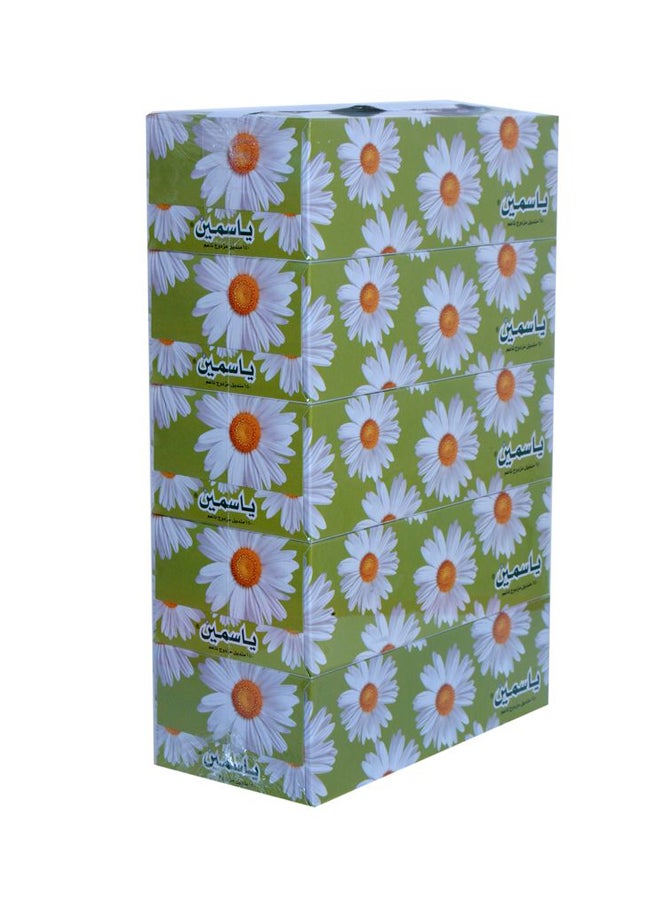 Yasmeen 2-Ply Extra Soft Facial Tissue, 150 Sheets, Pack Of 5 White Standard White Standard - Image 4