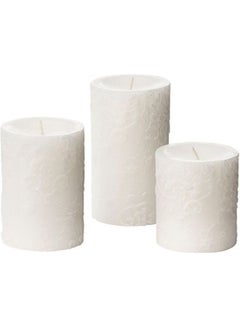 Scented Block Candle, Set of 3 White 7.5X9.5cm - v1619007071/N46818245A_2