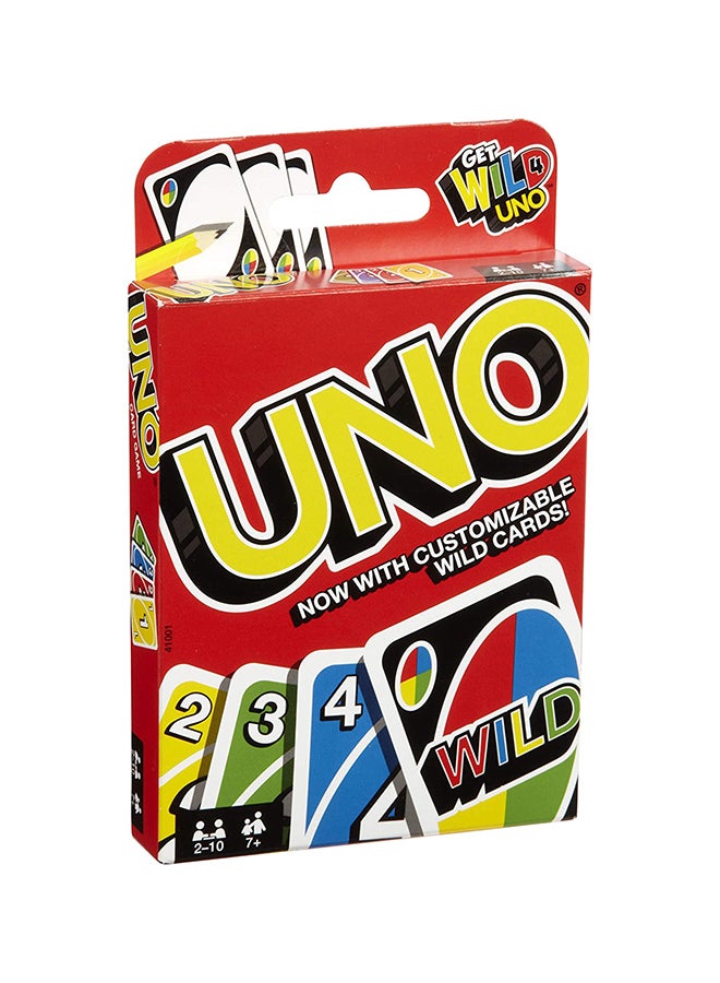 Mattel Games Mattel Uno Playing Wild Card Game 2.03 x 9.14 x 14.48cm  - Image 1