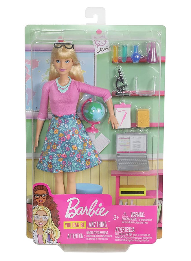Mattel Games Barbie Teacher Doll Playset 15.32x51.61x82.27cm  - Image 1