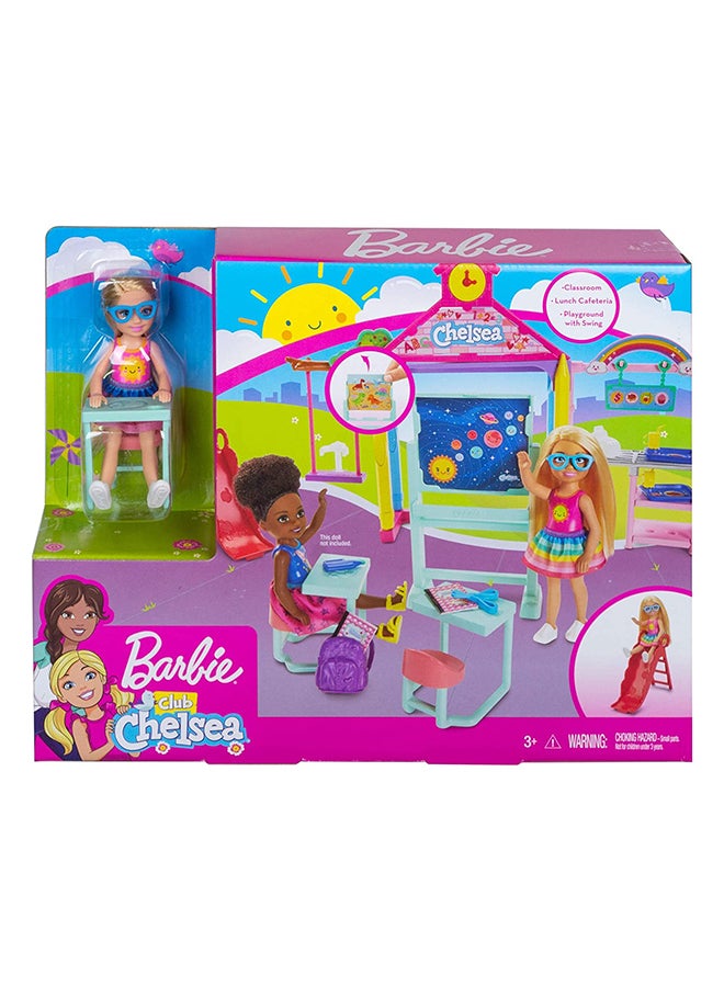 Mattel Games Barbie Club Chelsea School Playset 30.48x39.37x26.67cm  - Image 1