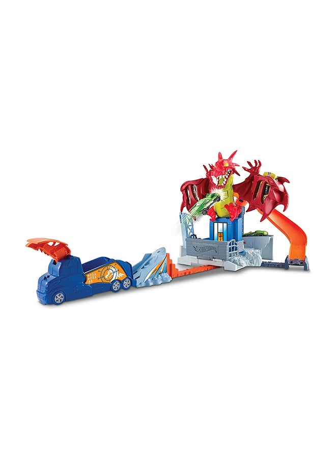 Mattel Games Hot Wheels Dragon Blast Playset DWL04 15x12x3inch - Image 3