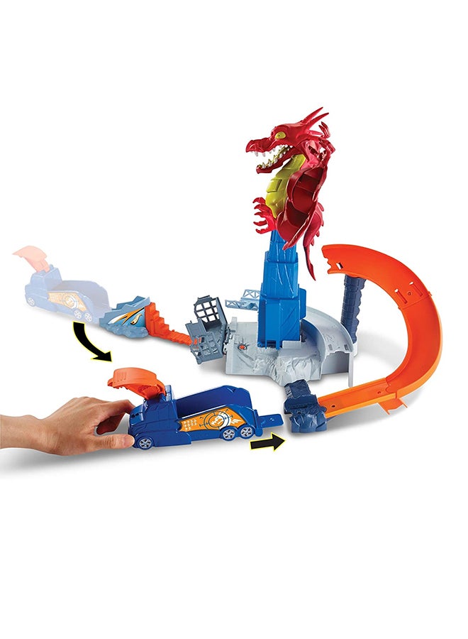 Mattel Games Hot Wheels Dragon Blast Playset DWL04 15x12x3inch - Image 4