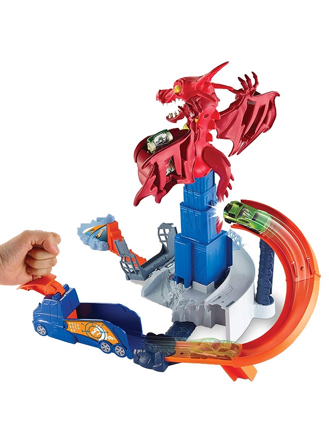 Mattel Games Hot Wheels Dragon Blast Playset DWL04 15x12x3inch - Image 5