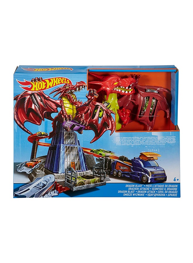 Mattel Games Hot Wheels Dragon Blast Playset DWL04 15x12x3inch - Image 1