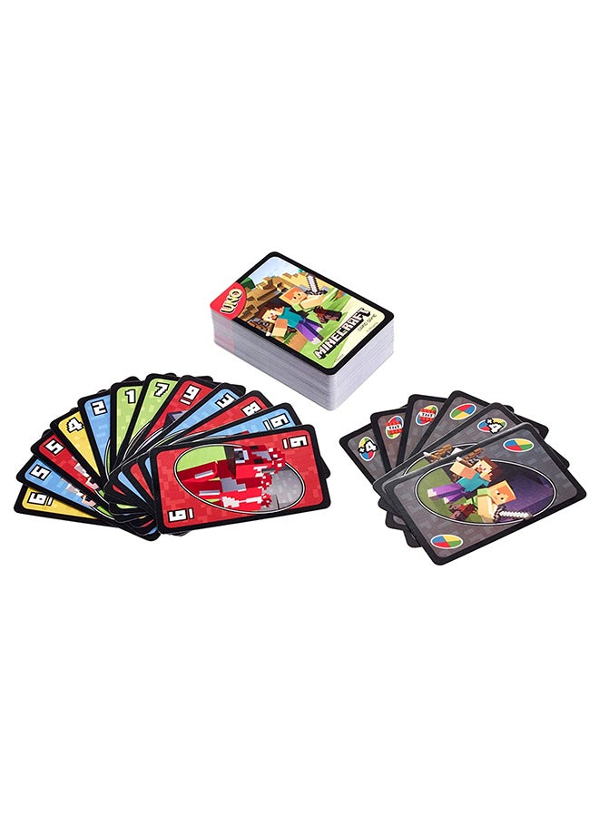 Mattel Games UNO Minecraft Characters Card Game FPD61 14.5 x 9.19 x 2.01cm - Image 1