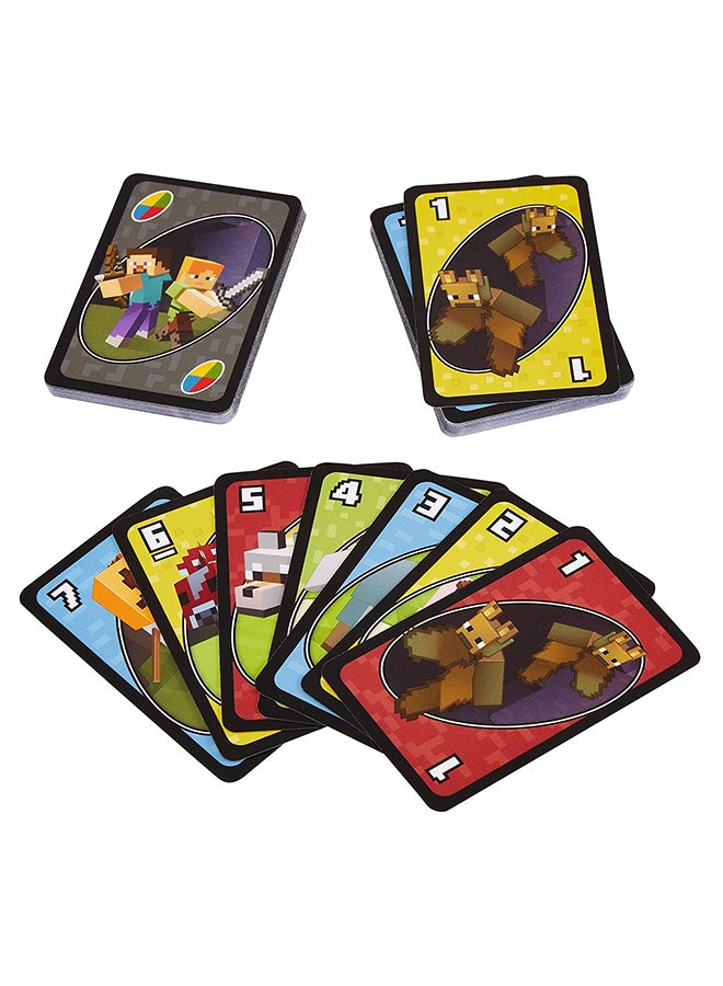 Mattel Games UNO Minecraft Characters Card Game FPD61 14.5 x 9.19 x 2.01cm - Image 4