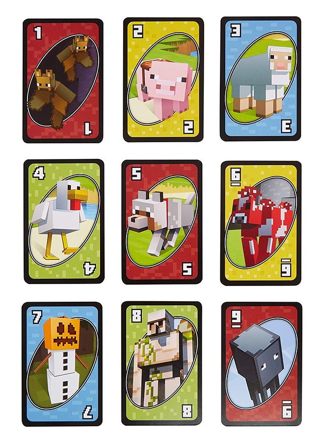 Mattel Games UNO Minecraft Characters Card Game FPD61 14.5 x 9.19 x 2.01cm - Image 5
