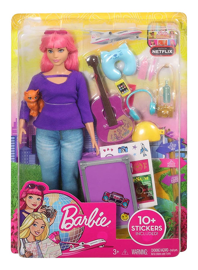 ماتيل جيمز دمية ديزي في رحلة السفر مع كافة الإكسسورارت من باربي - Image 1