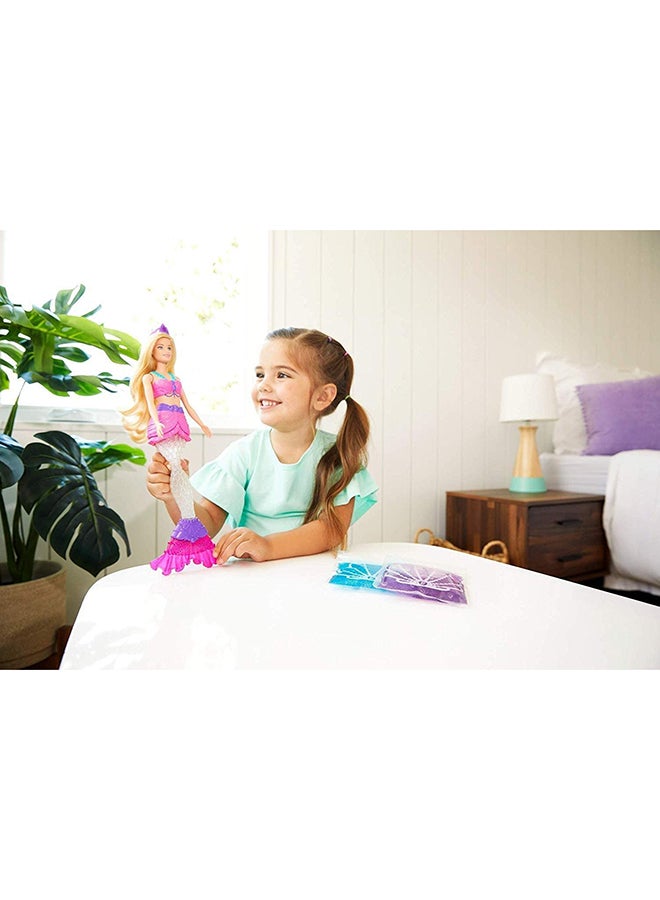 Barbie Dreamtopia Slime Mermaid Doll With Slime Packets 5.08x10.16x33.02cm