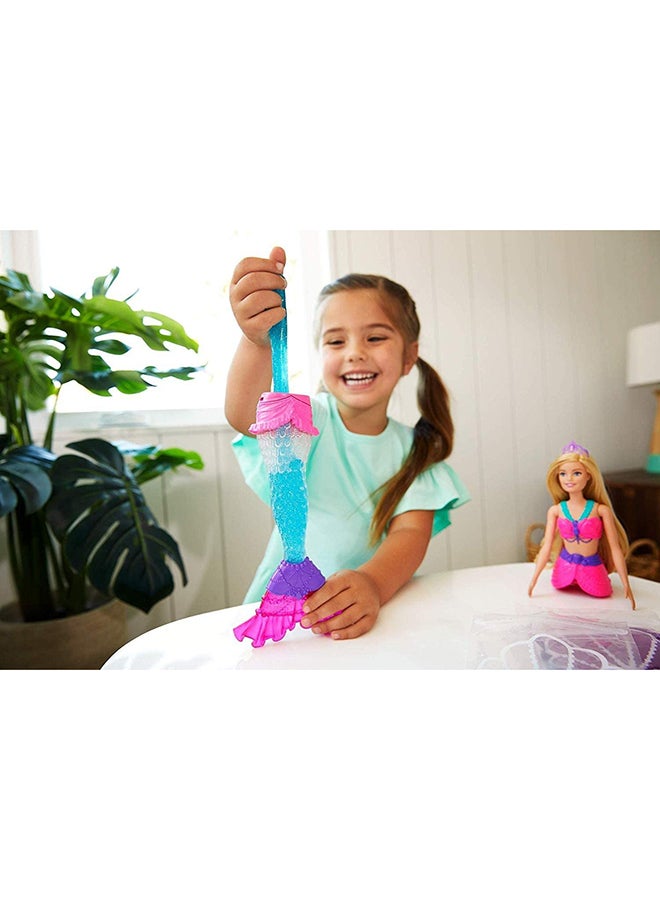 Barbie Dreamtopia Slime Mermaid Doll With Slime Packets 5.08x10.16x33.02cm