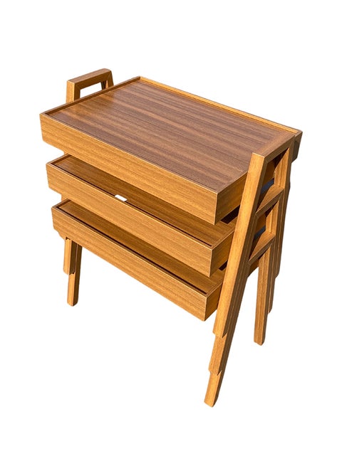 طاولات خدمة مكونة من 3 قطع بني 50x35x41سم