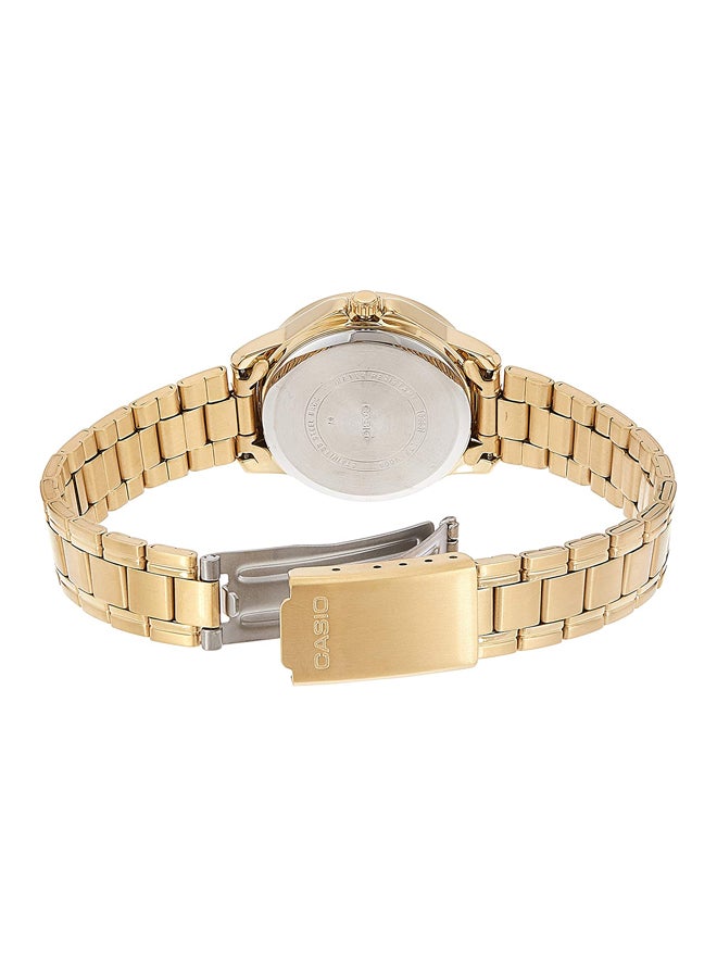 CASIO Women's Women's Stainless Steel Round Shape Analog Watch LTP-V004G-7B2UDF - 30 mm - Gold  - Image 2