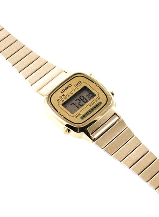 كاسيو ساعة كوارتز رقمية من الستانلس ستيل LA670WGA-9DF للنساء - Image 4