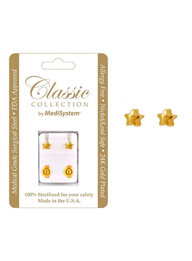 MediSystem 24k Gold Plated Heart Earrings  - Image 2