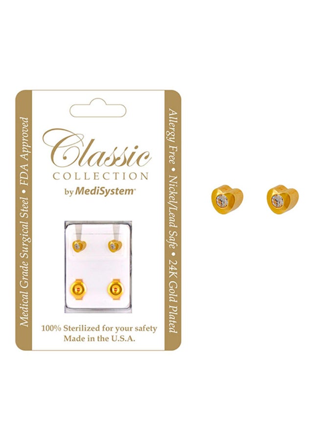 MediSystem - 316L Stainless Steel Ball Style Earrings - Image 1
