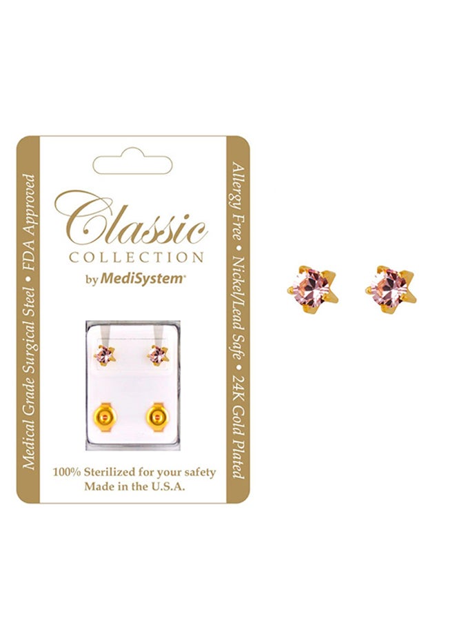 MediSystem 24K Gold Plated Swarovski Earrings  - Image 2