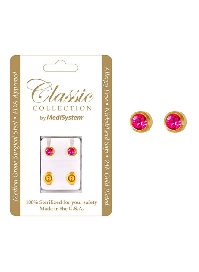 MediSystem 24K Gold Plated Swarovski Earrings  - Image 2