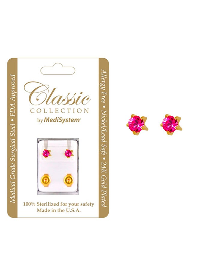 MediSystem 24K Gold Plated Swarovski Earrings  - Image 2