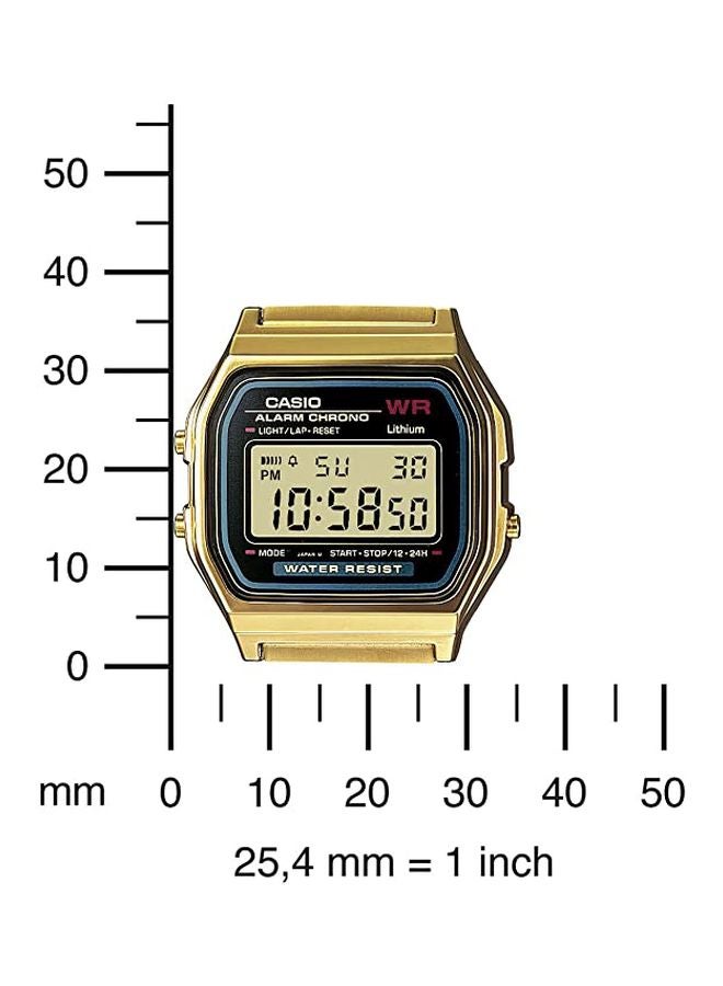 CASIO - Water Resistant Digital Watch A159WGEA-1DF - 33 mm - Gold - Image 1
