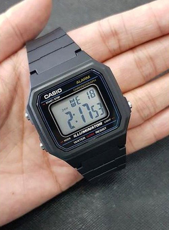 CASIO - Men's Classic Water Resistant Digital Watch W-217H-1AV - 41 mm - Black - Image 1