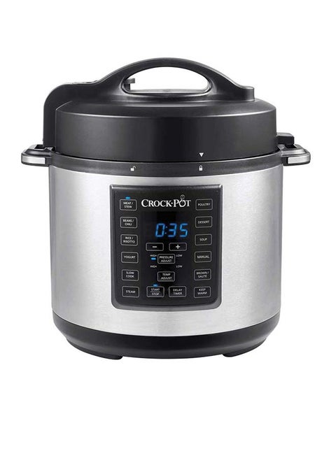 12-In-1 Stainless Steel Programmable Express Multi Pressure Cooker 5.6 L CSC051 Silver/Black