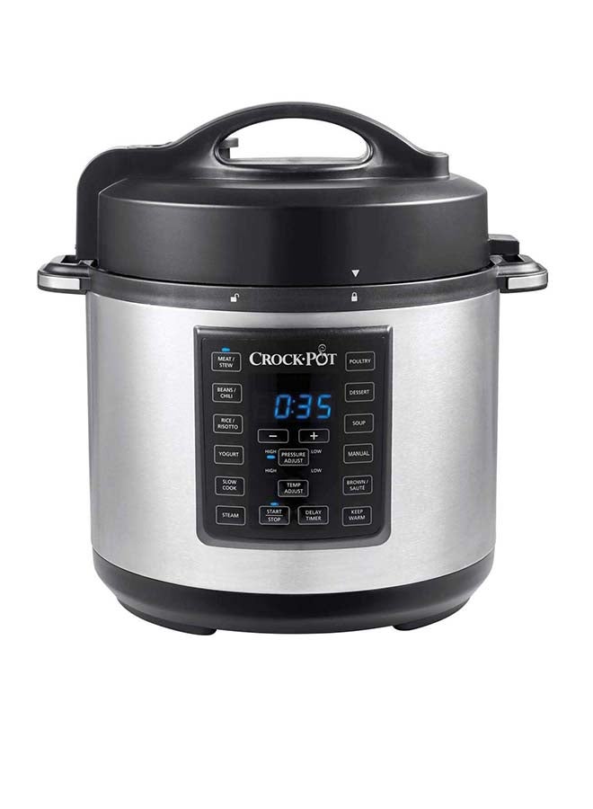 Crock-Pot - 12-In-1 Stainless Steel Programmable Express Multi Pressure Cooker 5.6 L CSC051 Silver/Black - Image 1