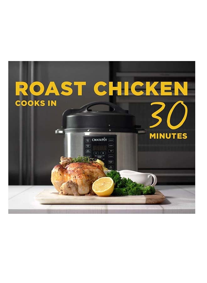 Crock-Pot - 12-In-1 Stainless Steel Programmable Express Multi Pressure Cooker 5.6 L CSC051 Silver/Black - Image 1