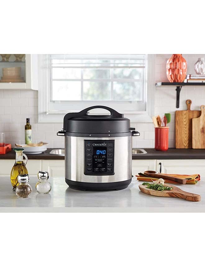 Crock-Pot - 12-In-1 Stainless Steel Programmable Express Multi Pressure Cooker 5.6 L CSC051 Silver/Black - Image 1