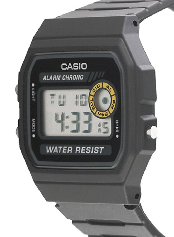 كاسيو ساعة يد رقمية كوارتز كلاسيكية مقاومة للماء طراز F-94WA-8DG - 38 مم - لون أسود للرجال - Image 5