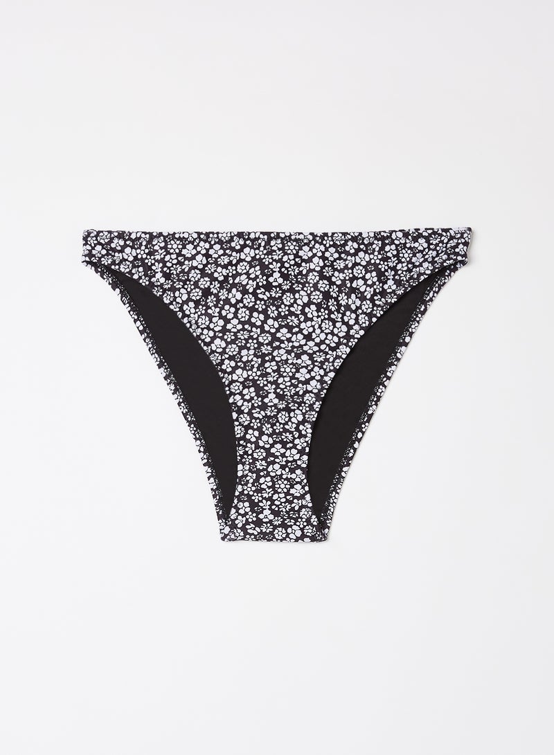 VERO MODA - Floral Print Bikini Bottom Black - Image 1