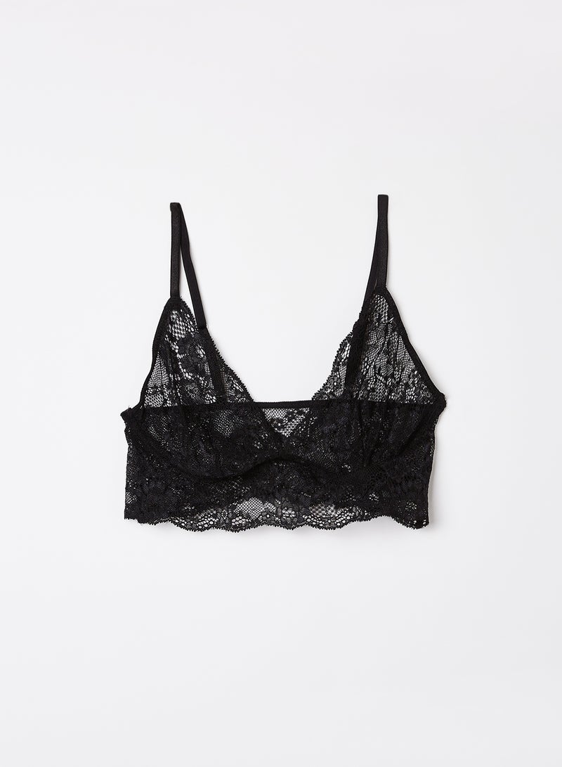 trendyol - Lace Bralette Black - Image 1